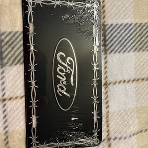 Ford Black and Silver License Plate